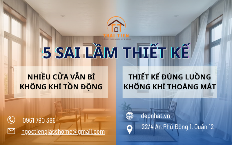 Vì sao nhà có nhiều cửa sổ vẫn bị bí? 5 sai lầm thiết kế ít ai để ý